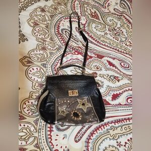 VTG Y2K Nicole Lee Black & Silver Star Rhinestone Studded Purse **CLEARANCE**
